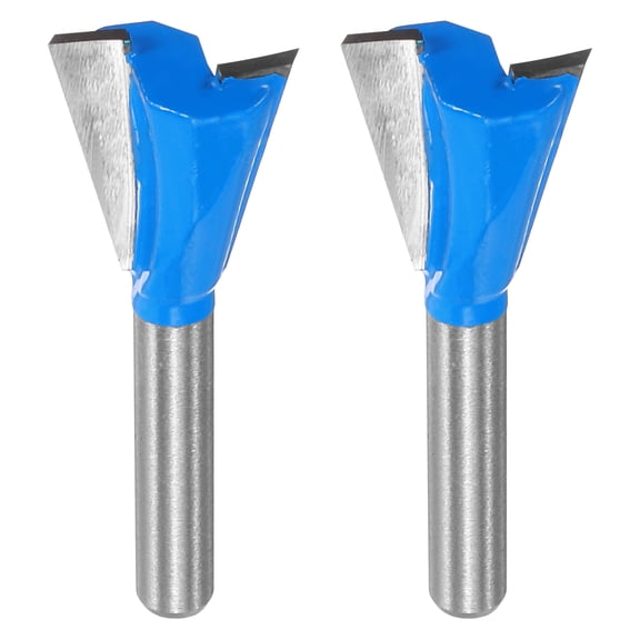 Uxcell 2pcs Dovetail Router BitBit 3/4" Diameter 1/4" Shank 14 Degree Dovetail Joint Bit