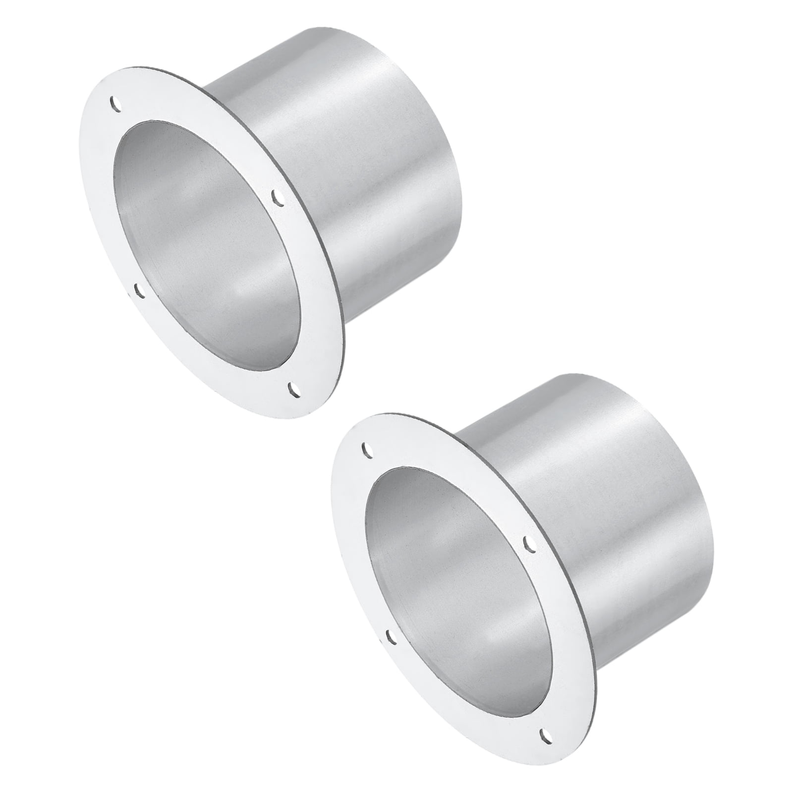 Uxcell 2pcs Duct Connector Flange (4.9", Silver) -  Galvanised Steel Round Dust Collection Fittings Dryer Vent Exhaust Pipe Hose Flange, Fits Heating Cooling Ventilation HVAC System