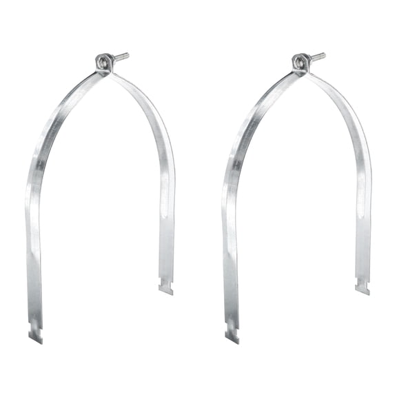 Uxcell 2pcs EMT Strut Clamp 11-4/5" Universal Carbon Steel Galvanized Strut Channel Accessory Conduit Clamp with Bolt and Nut for EMT Pipe Rigid Conduit, Silver