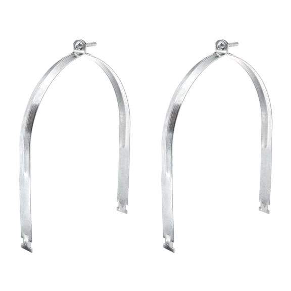 Uxcell 2pcs EMT Strut Clamp 12-3/4" Universal Carbon Steel Galvanized Strut Channel Accessory Conduit Clamp with Bolt and Nut for EMT Pipe Rigid Conduit, Silver