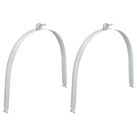 Uxcell 2pcs EMT Strut Clamp 14-1/6" Universal Carbon Steel Galvanized Strut Channel Accessory Conduit Clamp with Bolt and Nut for EMT Pipe Rigid Conduit, Silver
