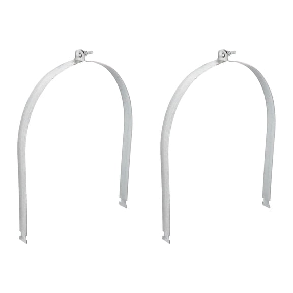 Uxcell 2pcs EMT Strut Clamp 16" Universal Carbon Steel Galvanized Strut Channel Accessory Conduit Clamp with Bolt and Nut for EMT Pipe Rigid Conduit, Silver