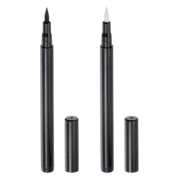Uxcell 2pcs Fabric Markers Permanent Dye Paint Textile Marker Pens Fine Tip 2 Colors Light Grey, White