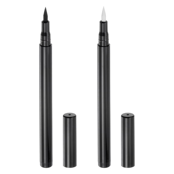 Uxcell 2pcs Fabric Markers Permanent Dye Paint Textile Marker Pens Fine Tip 2 Colors for DIY Clothes Shoe, Black White