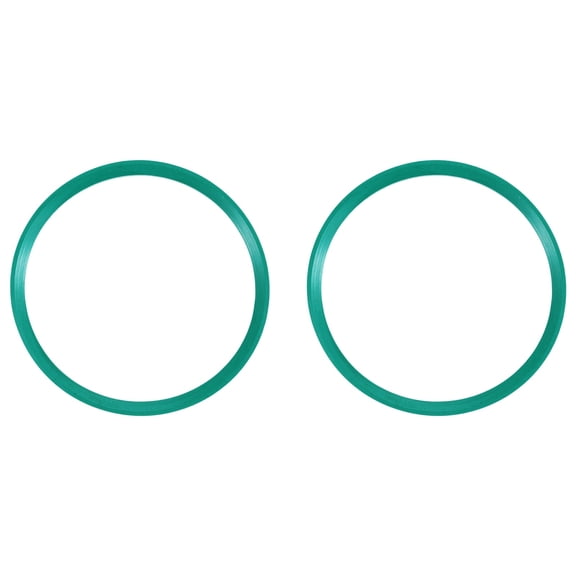 Uxcell 2pcs Fluorine Flat Washer (56.7mm OD 50.4mm ID 2.5mm Thick) Metric FKM Fluororubber V-Type O-Rings Sealing Gasket Spacer for Fasten Screws Flanges Faucet Pipe Valves, Green