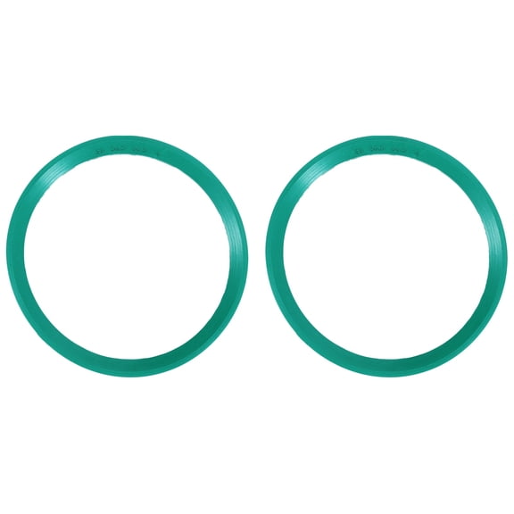 Uxcell 2pcs Fluorine Flat Washer (66.5mm OD 56.5mm ID 4mm Thick) Metric FKM Fluororubber V-Type O-Rings Sealing Gasket Spacer for Fasten Screws Flanges Faucet Pipe Valves, Green
