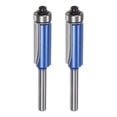 thumbnail image 1 of Uxcell 2pcs Flush Trim Router Bit 6mm Shank 1/2" Dia for Woodworking, Silver Blue, 1 of 6