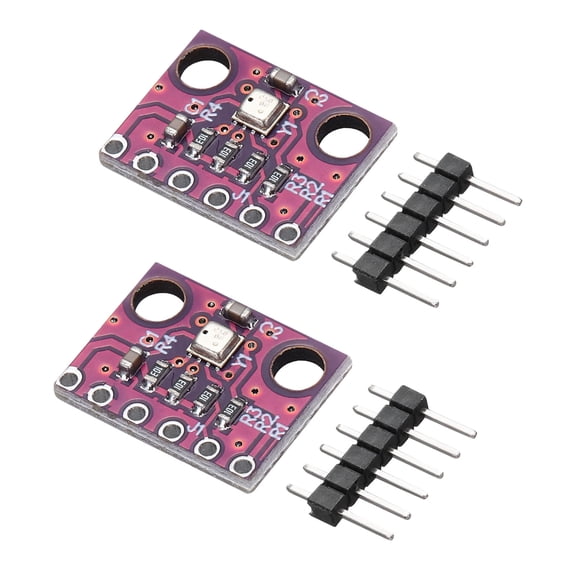 Uxcell 2pcs GY-BME280 4Pin I2C IIC SPI Atmospheric Pressure Sensor Module 3.3V High Precision Altitude Atmospheric Pressure Temperature and Humidity Sensor with Header Pins