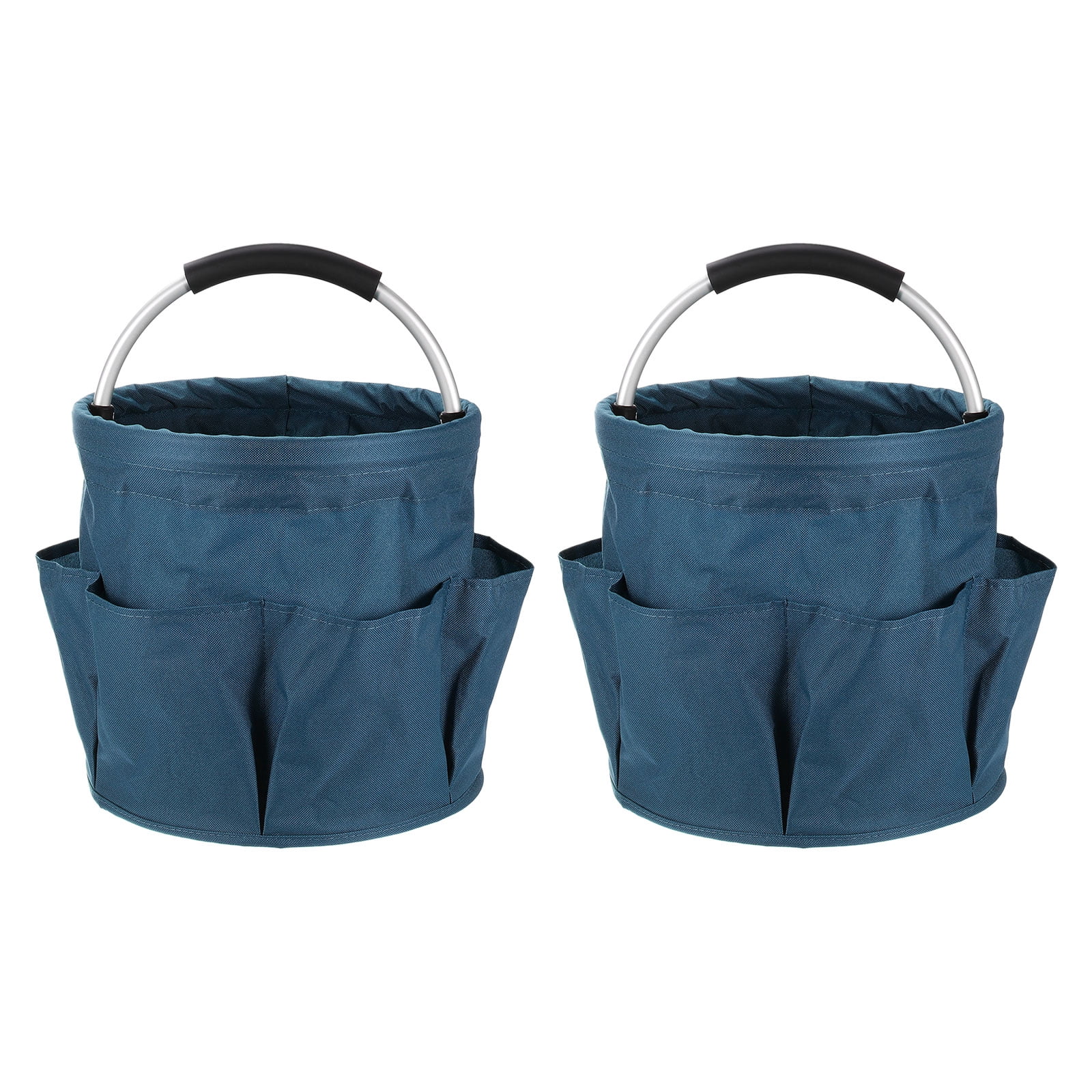 Uxcell 2pcs Garden Tool Bag 280mm x 280mm Oxford with Pockets Garden Tote Bag, Navy Blue