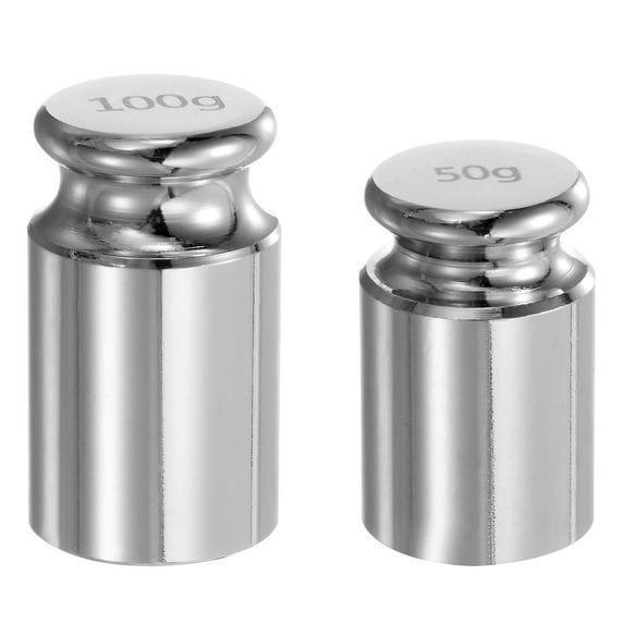Uxcell 2pcs Gram Calibration Weight Set 50g 100g M1 Precision Chrome Plated Steel
