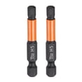 thumbnail image 1 of Uxcell 2pcs H5 Hex Head Drill Bit Wrench 5mm Metric Flat Tip 1/4" Hex Shank 50mm (2") Long Magnetic Black Phosphate Hexagonal Screw Driver Socket Industrial Screwdriver Power Bits, 1 of 7