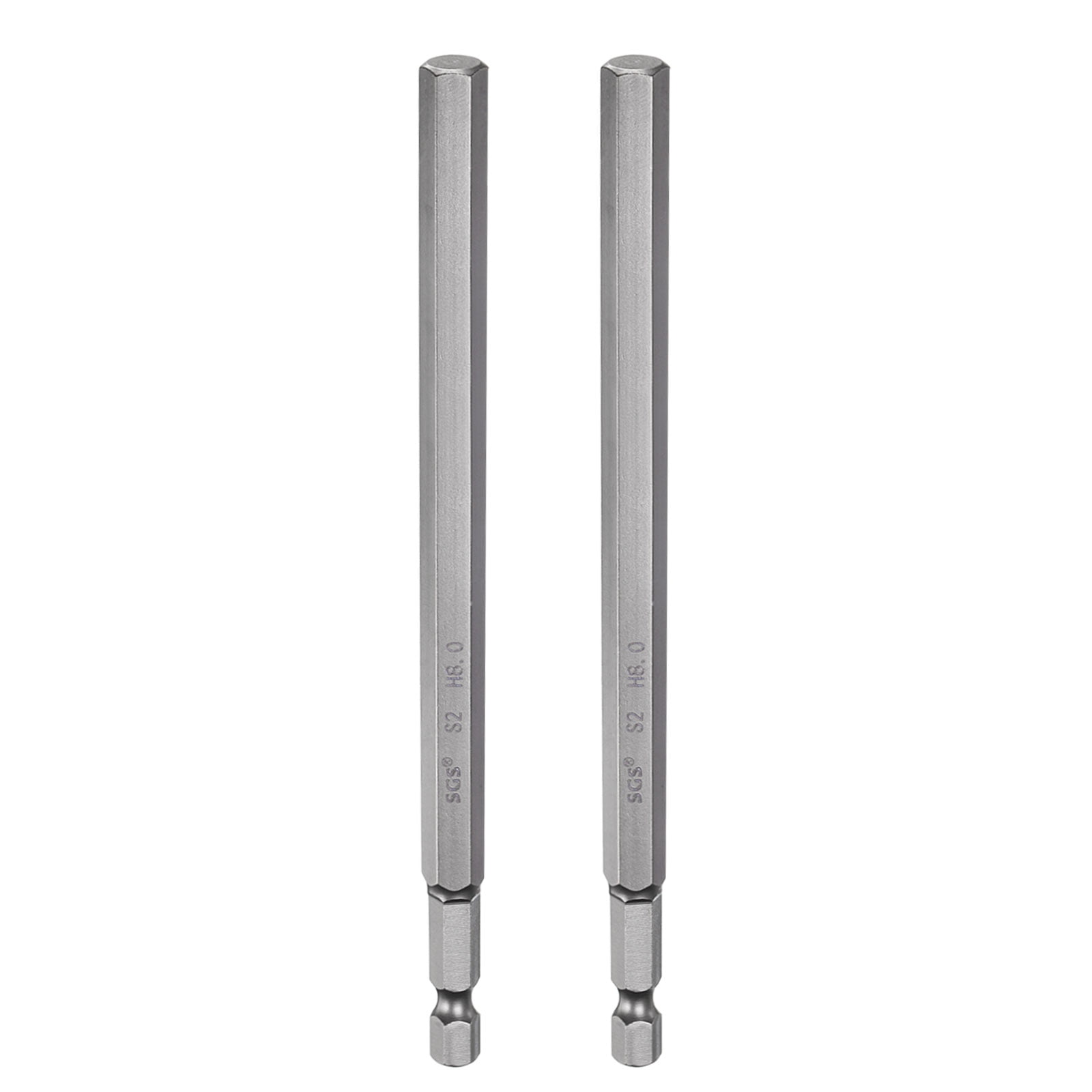 Uxcell 2pcs H8.0 Hex Head Drill Bit Wrench 8mm Metric Flat Tip 1/4