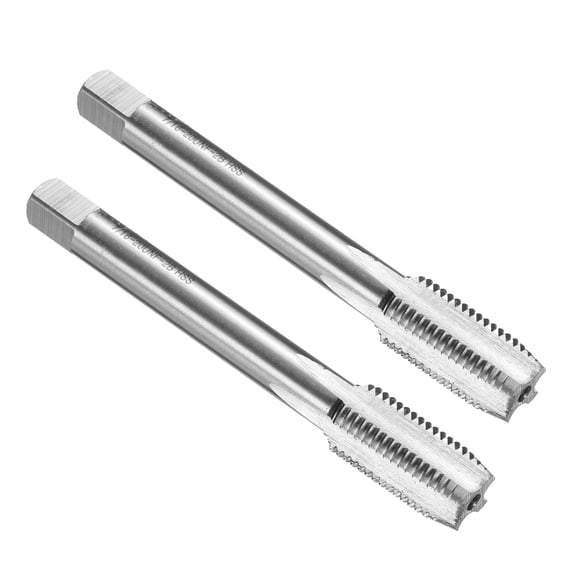 Uxcell 2pcs Hand Bottom Tap 7/16-20 UNF 2B Bottoming Style Screw Tapping Threading Tool