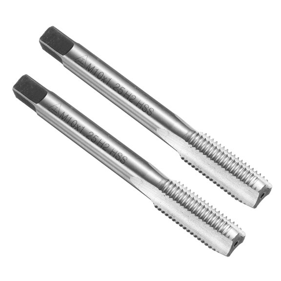 Uxcell 2pcs Hand Bottom Tap M10 x 1.25 H2 Bottoming Style Screw Tapping Threading Tool