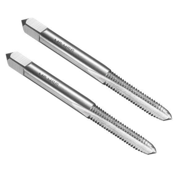Uxcell 2pcs Hand Bottom Tap M6 x 1 H2 Metric Bottoming Style Screw Tapping Threading Tool