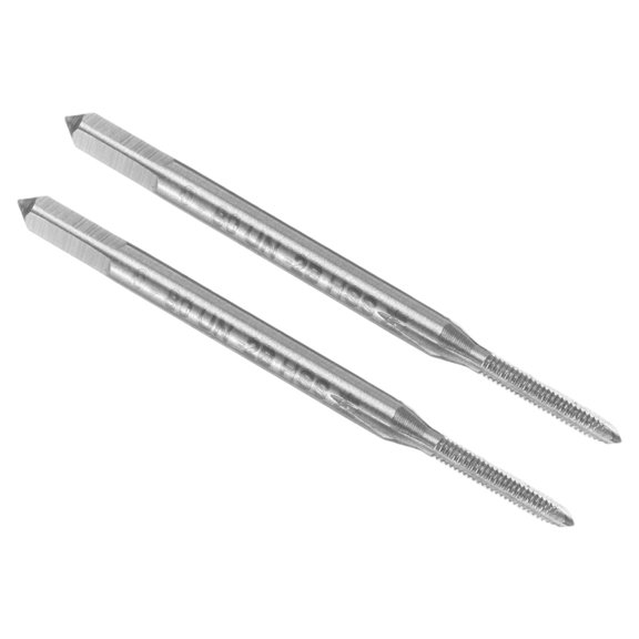 Uxcell 2pcs Hand Plug Tap #0-80 UNF 2B Thread Plug Style Taps Straight Flute Screw Tapping Threading Tool