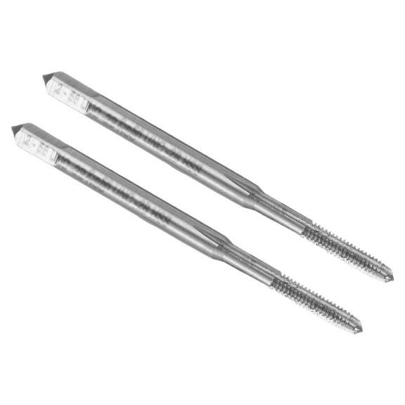 Uxcell 2pcs Hand Plug Tap #2-56 UNC 2B Thread Plug Style Taps Straight Flute Screw Tapping Threading Tool