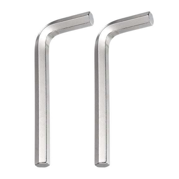 Uxcell 2pcs Hex Key Wrench 3/8" 45# Carbon Steel L-Shape Hexagon SAE Wrenches Repairing Tool for Home DIY Bike Motorcycle Repair, Silver Tone