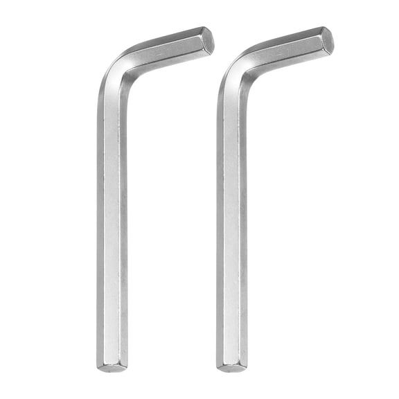 Uxcell 2pcs Hex Key Wrench 5/16" 45# Carbon Steel L-Shape Hexagon SAE Wrenches Repairing Tool for Home DIY Bike Motorcycle Repair, Silver Tone
