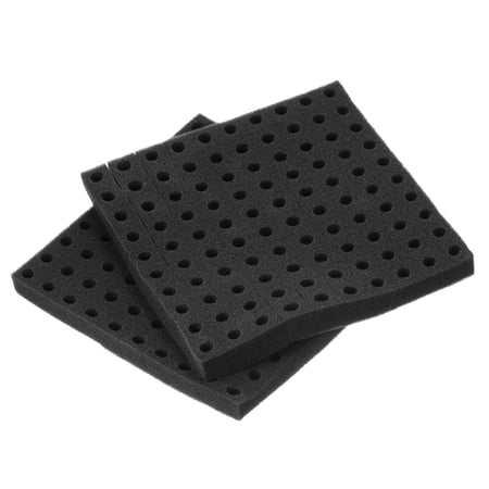 Uxcell 2pcs Hydroponic Sponges, 9.84" Growing Media Square Sponges for Home Vegetable Flower Planting, Black