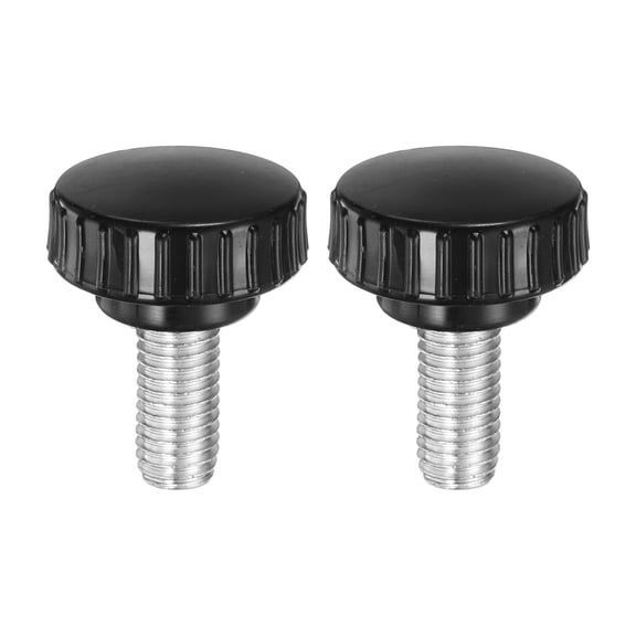Uxcell 2pcs Knurled Clamping Knobs M10 x 20mm Zinc Plated Carbon Steel Thread 30mm Head