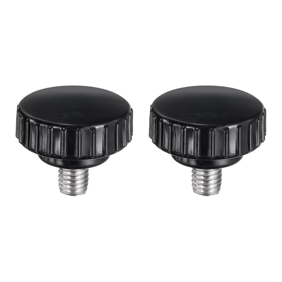 Uxcell 2pcs Knurled Clamping Knobs M8 x 10mm 304 Stainless Steel Thread 30mm Head