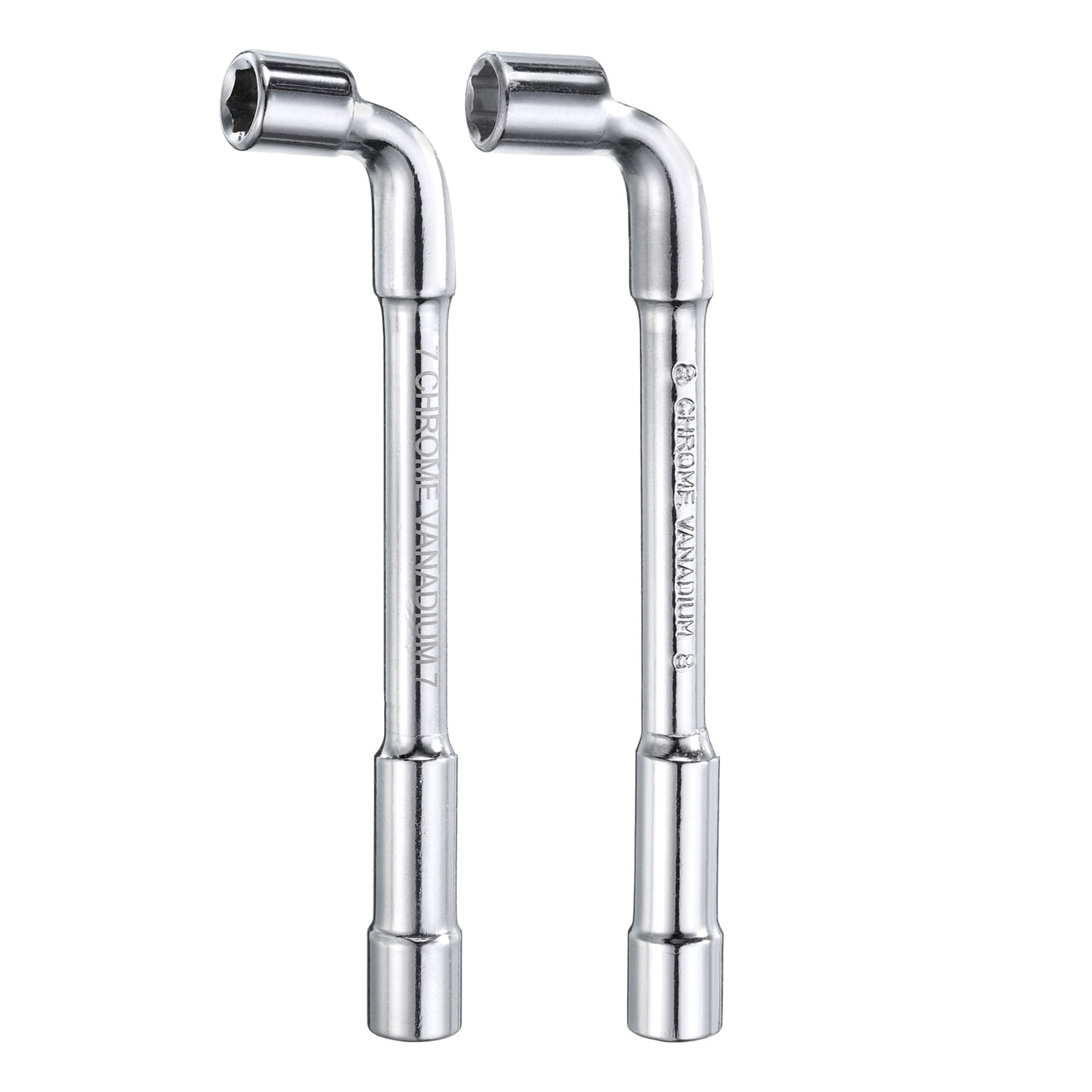 Uxcell 2pcs L Shaped Angled Socket Spanner 7mm 8mm High Carbon Steel ...