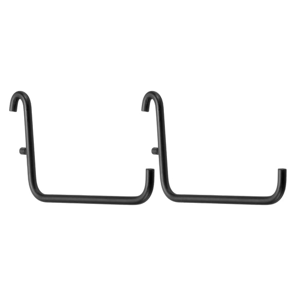 Uxcell 2pcs L Style Pegboard Hooks 3.75" L Shape Pegboard Storage Hook Organize Garage Tool, Black