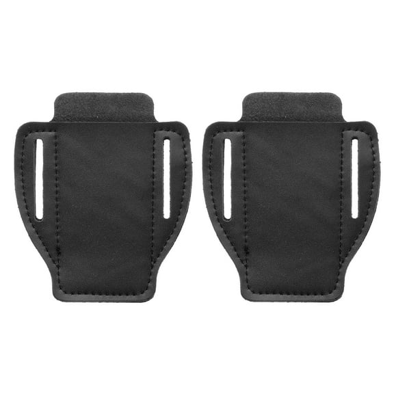 Uxcell 2pcs Leather Pocket Knife Sheath 4.7" x 3.8" Open Top for EDC Folding Knife, Black