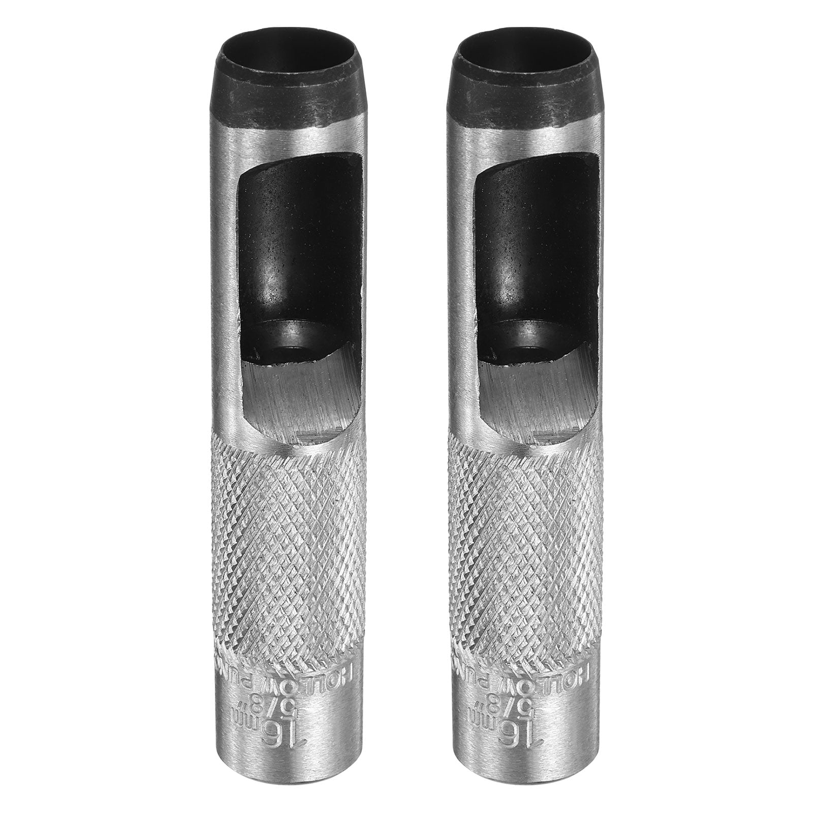 Uxcell 2pcs Leather Round Hole Punch, 16mm Hollow Hole Puncher Cutter Carbon Steel Tool