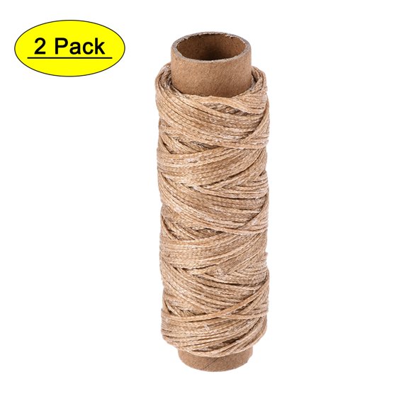 Flat Wrapped Thread Uxcell 2pcs Leather Sewing Thread 33 Yards 150D/1mm Waxed Flat Thread ...
