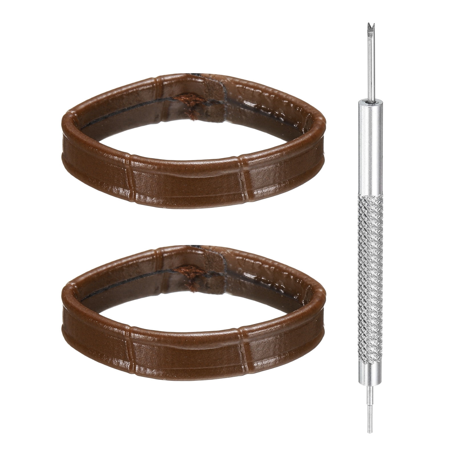 Uxcell 2pcs Leather Watch Band Loops 24mm Replacement Watch Band Keeper ...