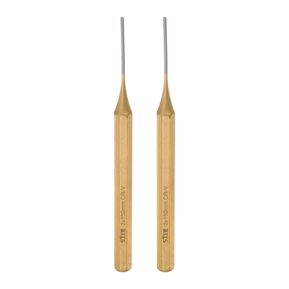 Uxcell 2pcs Line Pin Punch 1/16"x6"(2x150mm) CR-V Cylindrical Alignment Punch