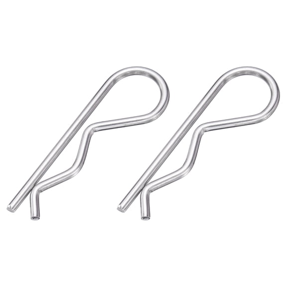 Uxcell 2pcs M4 x 90mm Cotter Pins Heavy Duty R Clips Hitch Pin Clip