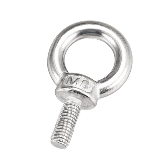 Uxcell 2Pcs M8x20mm Thread 20mm Inside Dia 35mm OD 304 Stainless Steel Lifting Eye Bolt