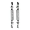 thumbnail image 1 of Uxcell 2pcs Magnetic Double Ended Screwdriver Bit 6mm PH2/SL6 2.56" Length 1/4" Hex Shank S2 Steel Phillips Cross Slotted Flat Screw Driver Bit, 1 of 8
