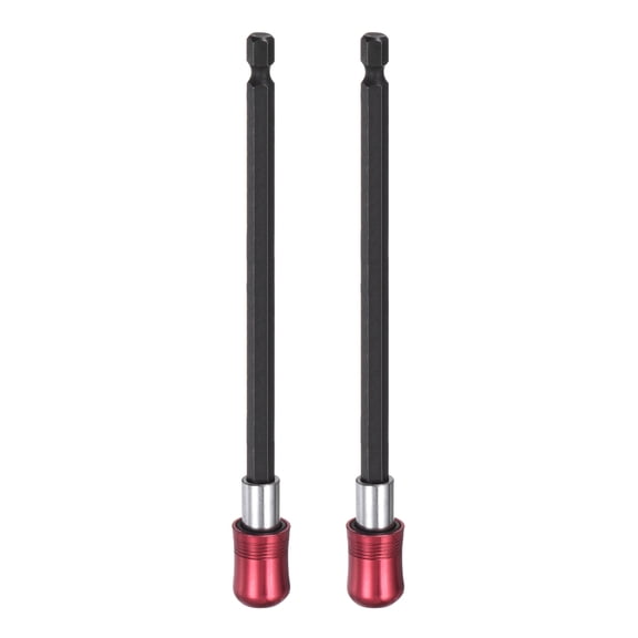 Uxcell 2pcs Magnetic Extension Chuck Adapter 6" 1/4 Inch Hex Shank Quick Release Socket Screwdriver Bit Holder