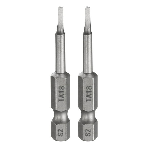 Uxcell 2pcs Magnetic Triangle Screwdriver Bit TA18 1/4" Hex Shank 2" (50mm) Long Magnetic S2 Steel Industrial Grade Screw Driver Bit Triangular Head Electric Drill Bits