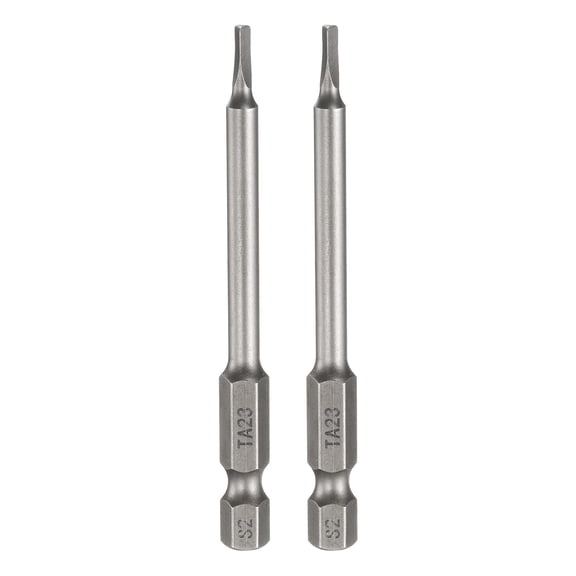 Uxcell 2pcs Magnetic Triangle Screwdriver Bit TA23 1/4" Hex Shank 3" (75mm) Long Magnetic S2 Steel Industrial Grade Screw Driver Bit Triangular Head Electric Drill Bits