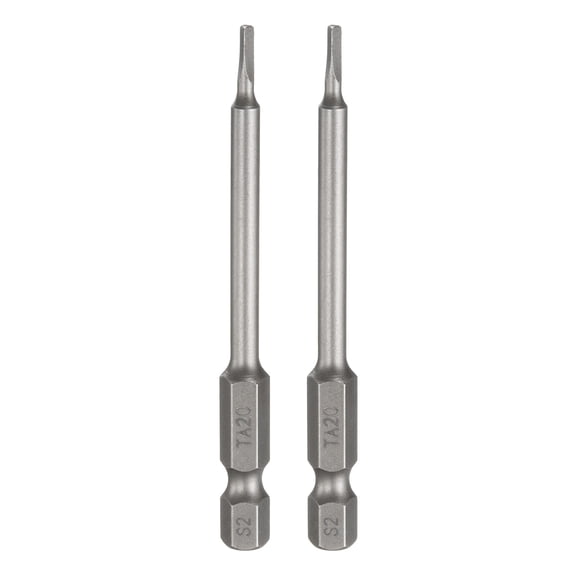 Uxcell 2pcs Magnetic Triangle Screwdriver Bit TA30 1/4" Hex Shank 3" (75mm) Long Magnetic S2 Steel Industrial Grade Screw Driver Bit Triangular Head Electric Drill Bits