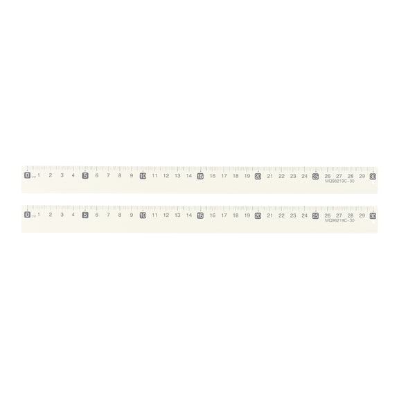 Uxcell 2pcs Metal Straight Ruler 12 Inch(30cm) Metric Aluminum Alloy Measuring Rulers Scale Tool with Hole for Measure Study Reading Classroom Office, White