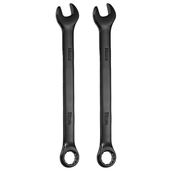 Uxcell 2pcs Metric Combination Wrench 11mm 12-Point Box & Open End Double Ended Wrenches Spanners Tools for Household Automotive Machinery DIY Repair, Black