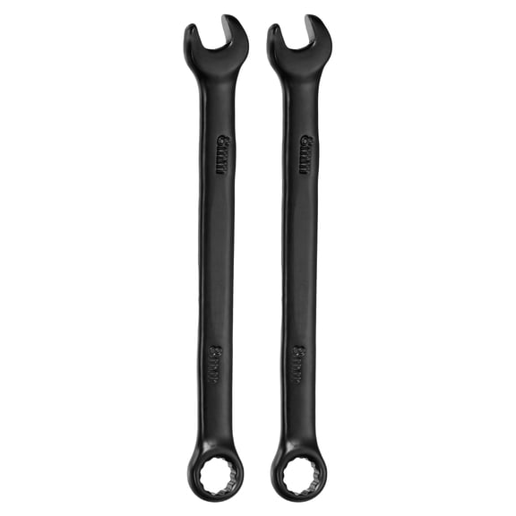 Uxcell 2pcs Metric Combination Wrench 8mm 12-Point Box & Open End Double Ended Wrenches Spanners Tools for Household Automotive Machinery DIY Repair, Black