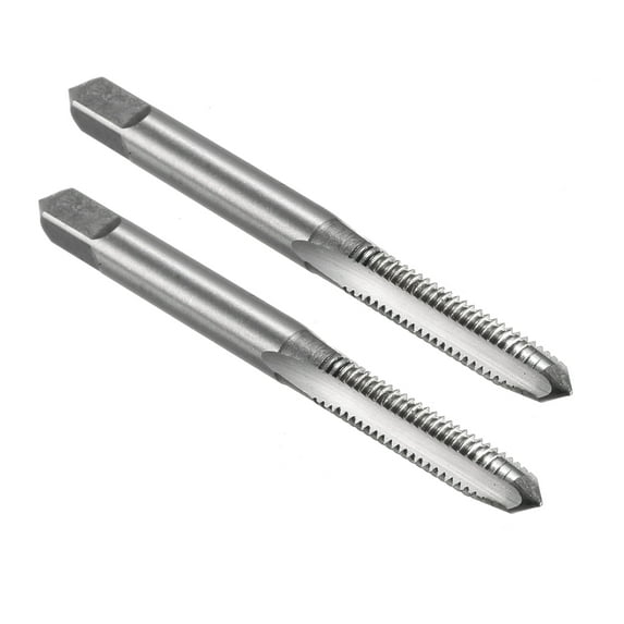 Uxcell 2pcs Metric M6 x 1 H2 High Speed Steel Straight Flutes Metric Machine Screw Thread Tap