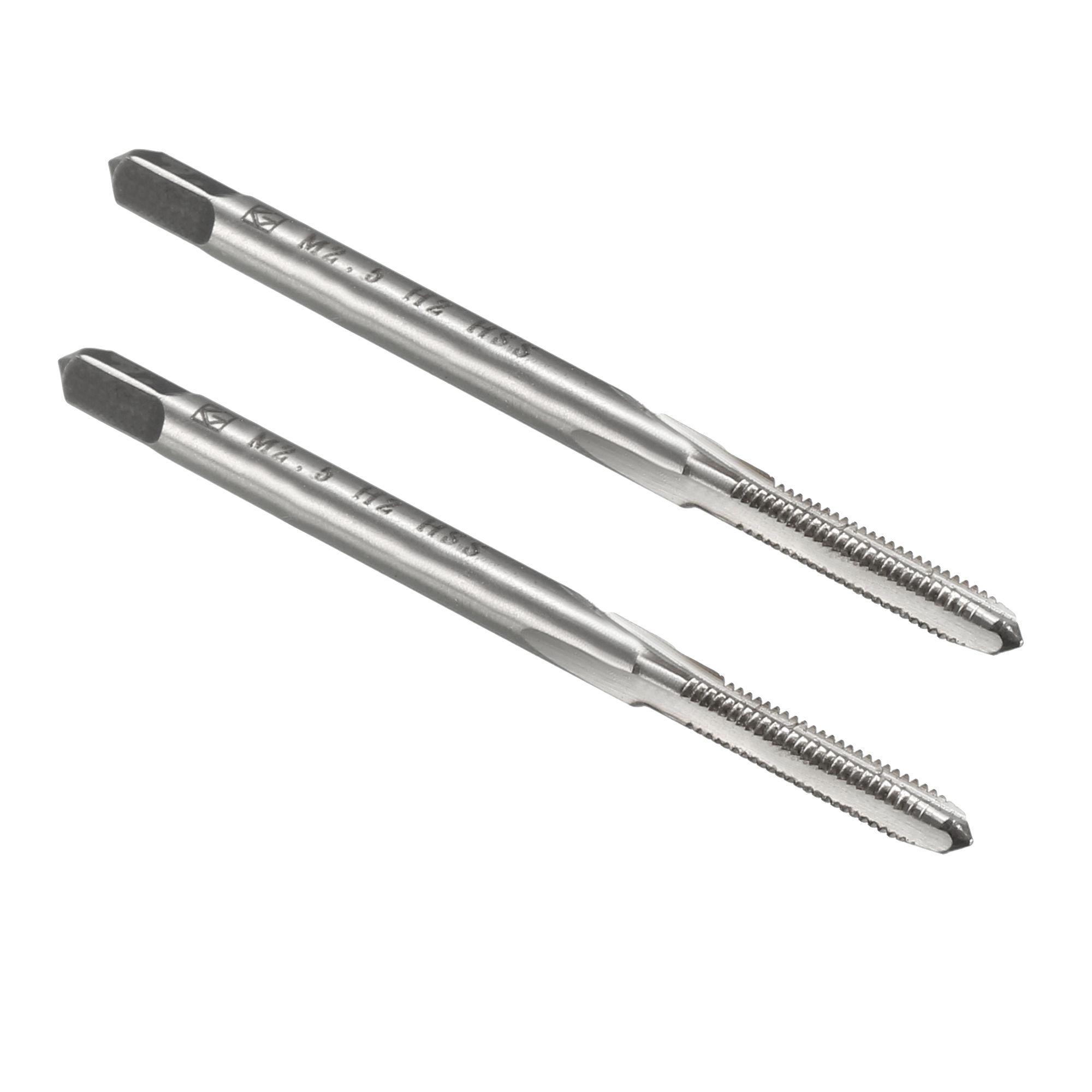 Uxcell 2pcs Metric Taps M2.5 x 0.45 H2 High Speed Steel Straight Flutes ...