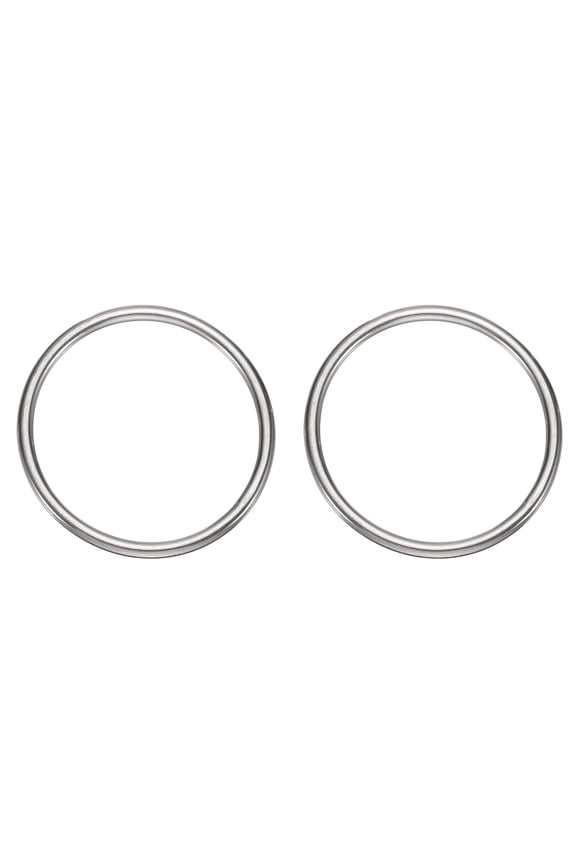 2pcs O Ring Buckles 4" Dia 0.31" Thickness Stainless Steel Polished Round Ring Buckles Multi-Purpose Buckle Loop Ring for Hardware Bags Belts Craft DIY Accessories, Silver