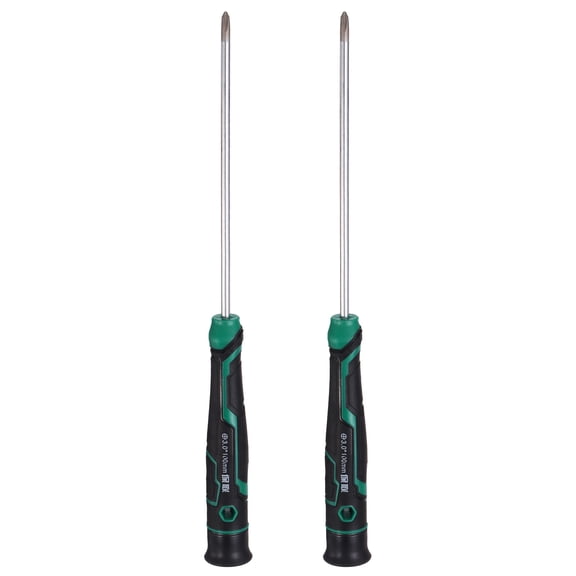 Uxcell 2pcs PH0 Small Precision Screwdriver 7.4" Length Magnetic Phillips Screwdrivers S2 Steel Mini Screw Drivers with Cushion Grip for Eyeglass Watch Computer Laptop Phone
