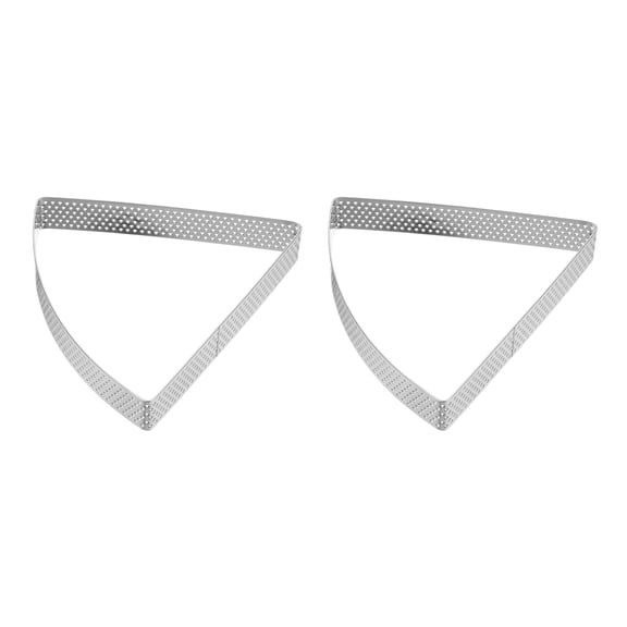 Uxcell 2pcs Perforated Cake Rings 4.72" Stainless Steel Fan-shaped Tartlet Ring