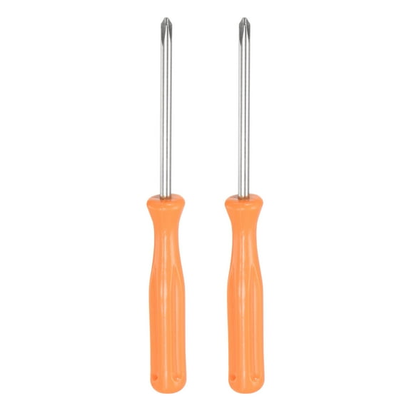 Uxcell 2pcs Phillips Screwdriver PH1 4" Length Cross Head Precision Screw Driver with Non-slip Handle, Yellow