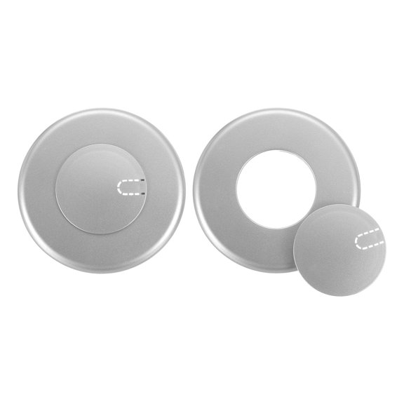 Uxcell 2pcs Pipe Wall Covers 51 mm/2" ID Round Removable with Rectangle Hole Cover, Silver